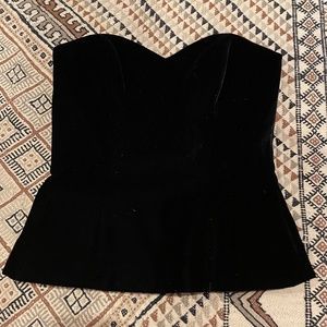Vintage A.J. Bari Velvet 'Corset' Style Top